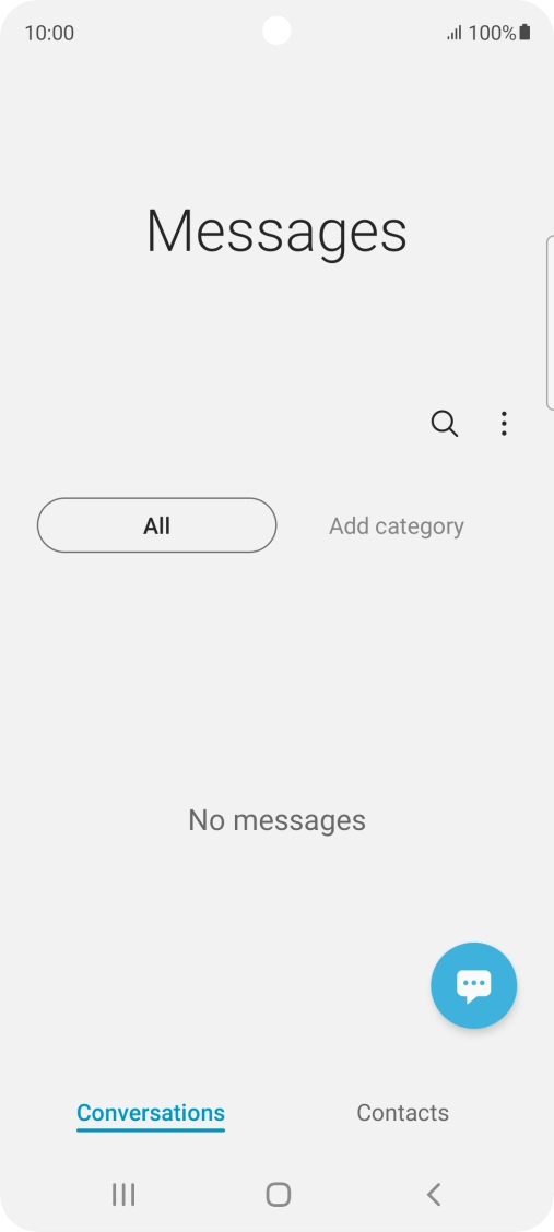 Press the new message icon. Press the new message icon.
