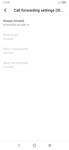 Press the required divert type. Press the required divert type.