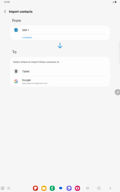Press the required Google account. Press the required Google account.