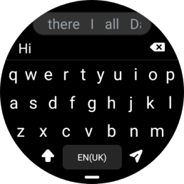 Press the send icon. Press the send icon.