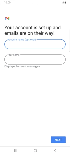 Press Your name and key in the required sender name. Press Your name and key in the required sender name.