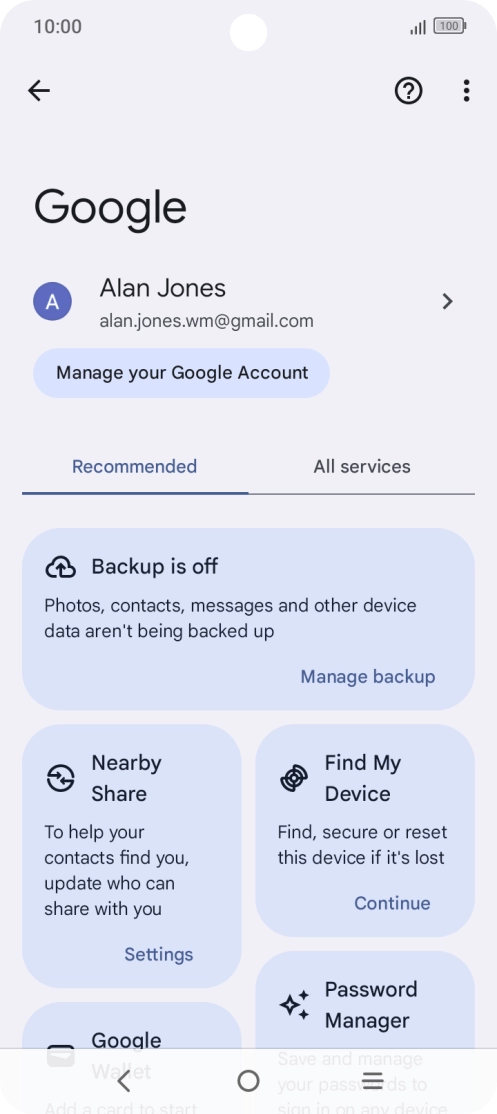 Press Find My Device. Press Find My Device.