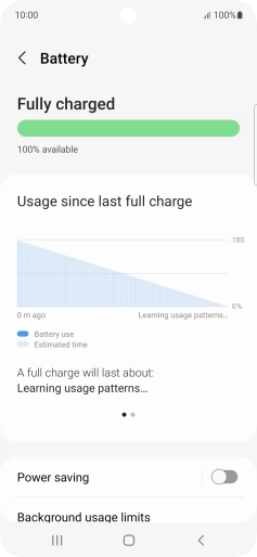 Press Power saving. Press Power saving.