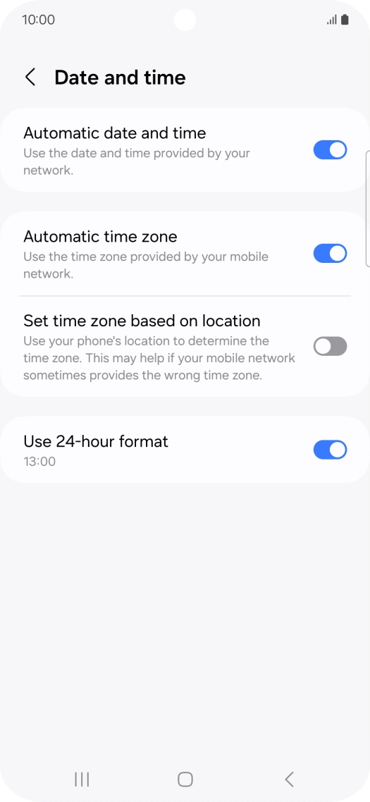 Press the Home key to return to the home screen. Press the Home key to return to the home screen.