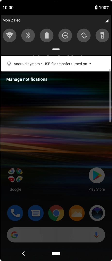 Press Android system. Press Android system.