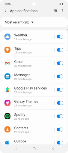 Press the drop down list. Press the drop down list.