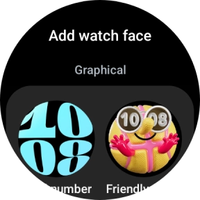 Slide your finger up or down to see the available watch faces. Slide your finger up or down to see the available watch faces.