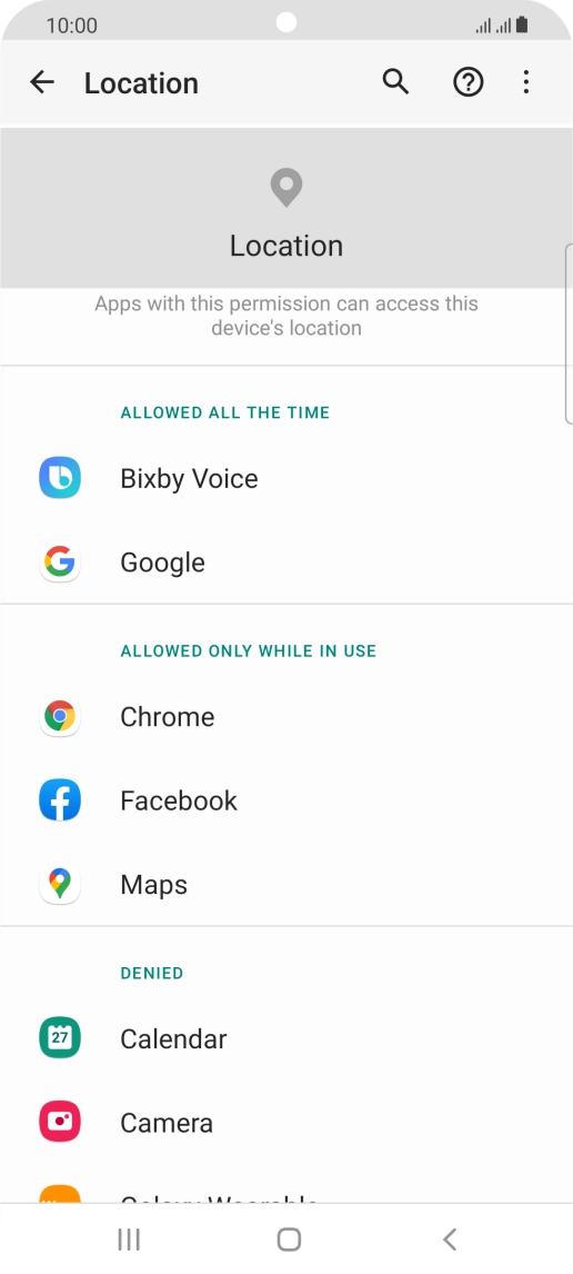 Press the required app. Press the required app.