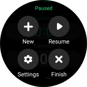 Press Finish to end an activity. Press Finish to end an activity.