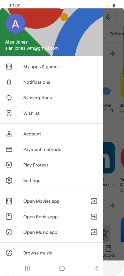Press My apps & games. Press My apps & games.