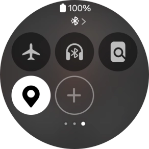Press the flight mode icon to turn the function on or off. Press the flight mode icon to turn the function on or off.
