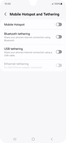 Press Mobile Hotspot. Press Mobile Hotspot.