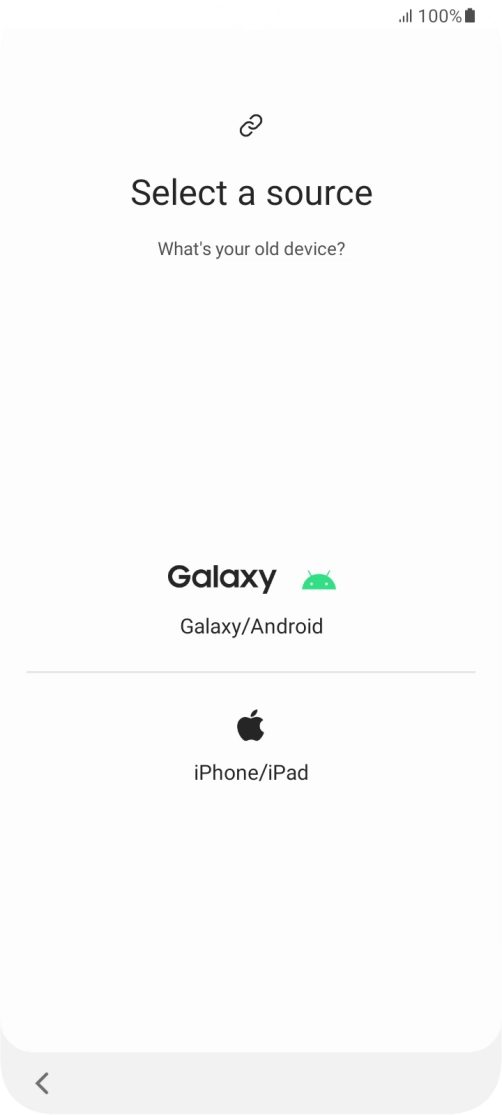 Press the required setting and follow the instructions on the screen to transfer the content from another phone. Press the required setting and follow the instructions on the screen to transfer the content from another phone.