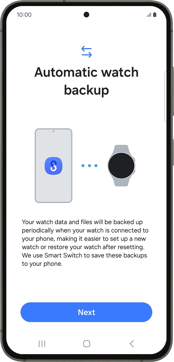 On your phone: Press Next. On your phone: Press Next.