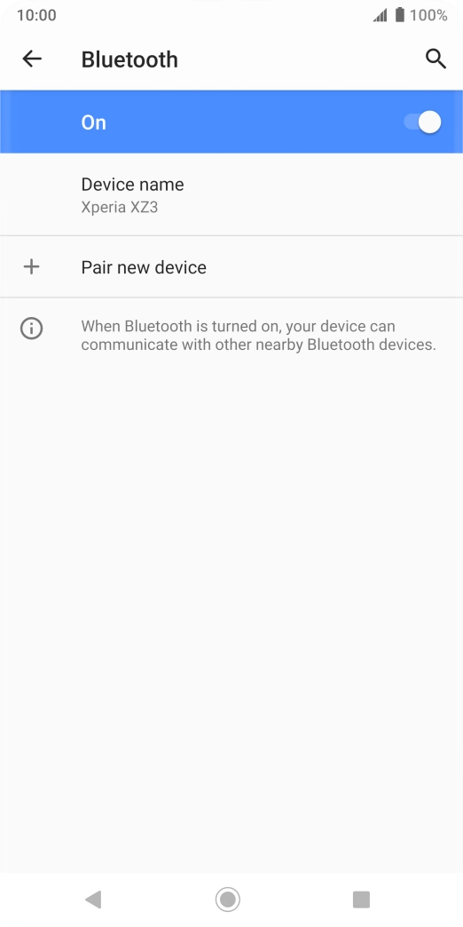 Press Pair new device. Press Pair new device.
