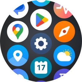 Press the settings icon. Press the settings icon.