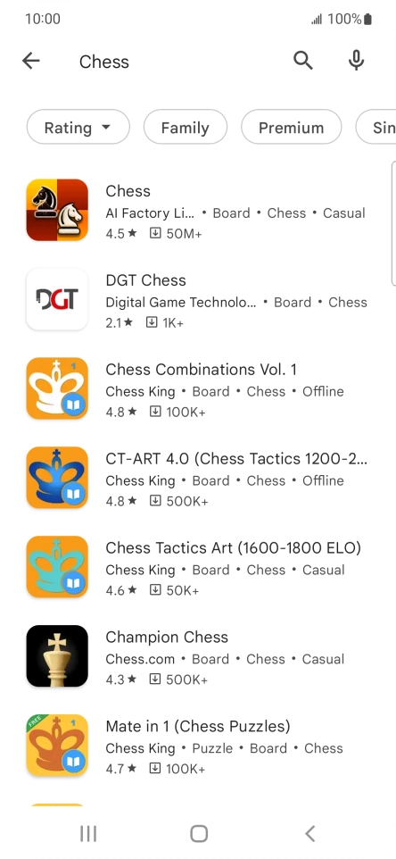 Press the required app. Press the required app.