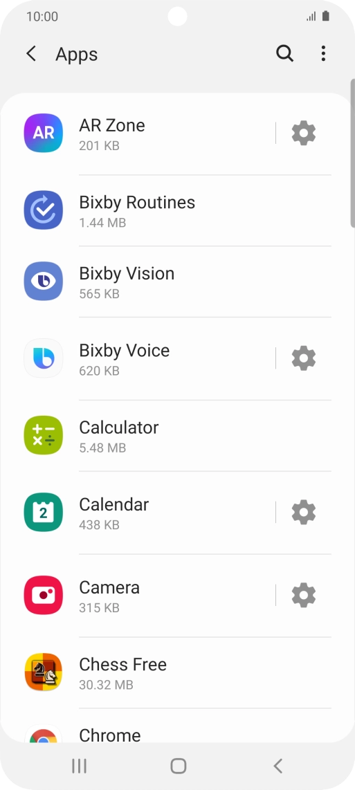 Press the required app. Press the required app.