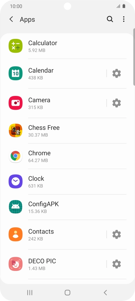 Press the required app. Press the required app.