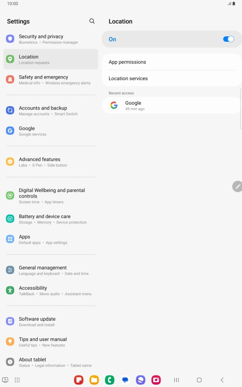 Press App permissions. Press App permissions.