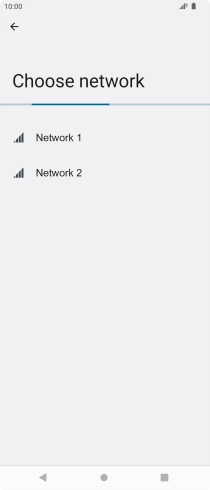 Press the required network. Press the required network.