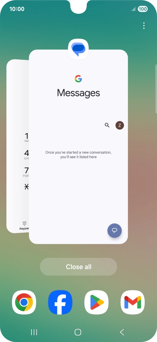 To end one running application, slide your finger upwards on the required application. To end one running application, slide your finger upwards on the required application.
