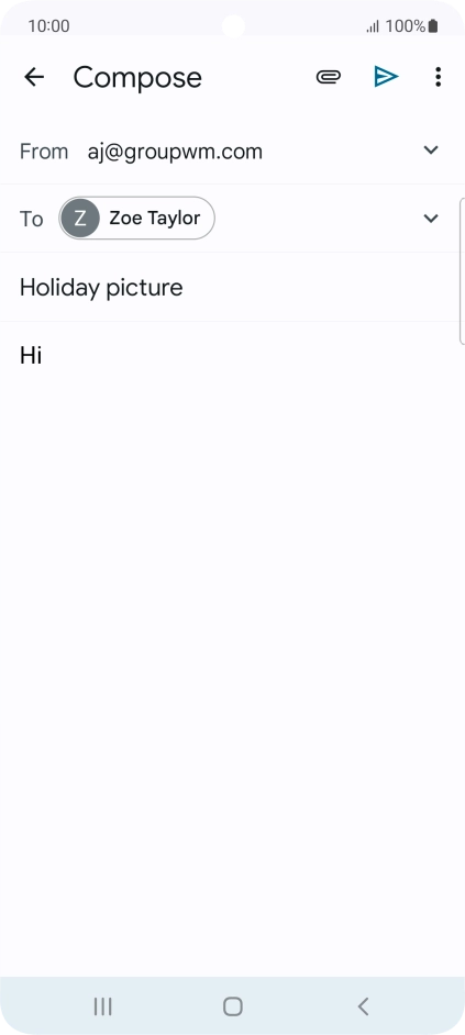 Press the attachment icon. Press the attachment icon.