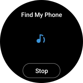 Press Stop when you've found your phone. Press Stop when you've found your phone.
