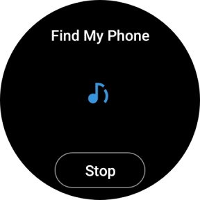 Press Stop when you've found your phone. Press Stop when you've found your phone.