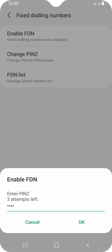 Key in your PIN2 and press OK. The default PIN2 is 0000. Key in your PIN2 and press OK. The default PIN2 is 0000.