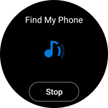 Press Stop when you've found your phone. Press Stop when you've found your phone.