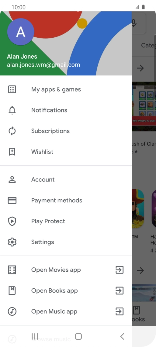 Press My apps & games. Press My apps & games.
