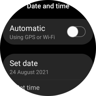 Press Set date. Press Set date.