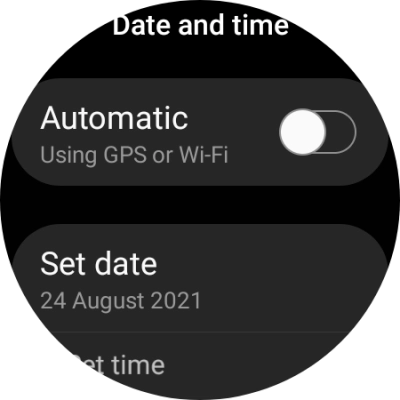 Press Set date. Press Set date.