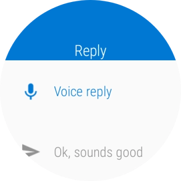 Press Voice reply. Press Voice reply.