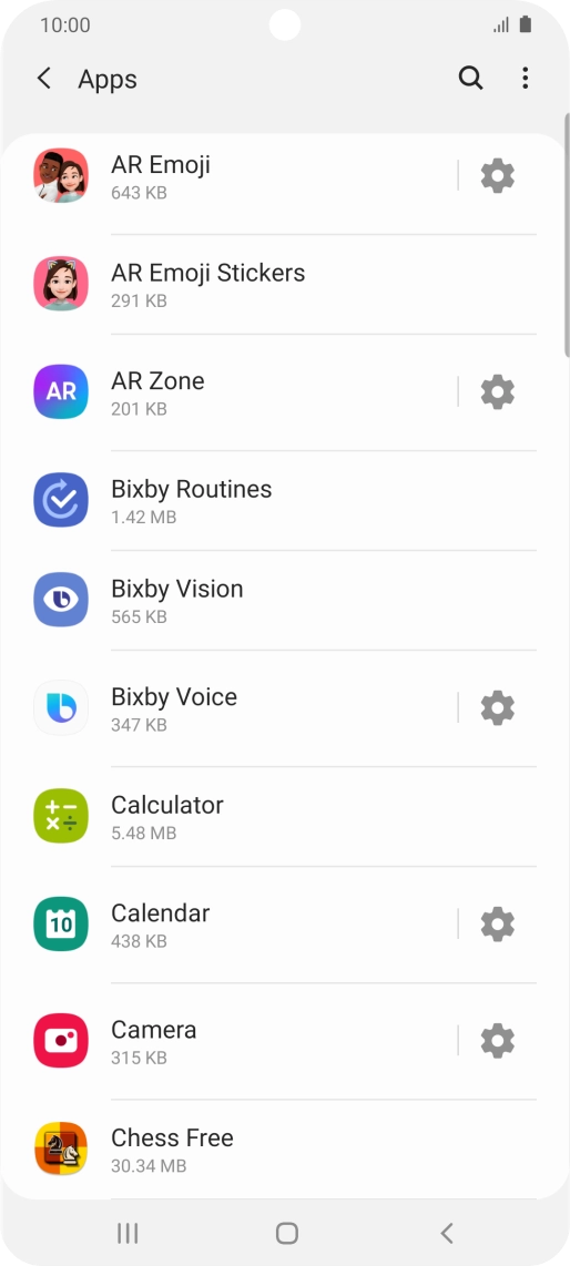Press the required app. Press the required app.