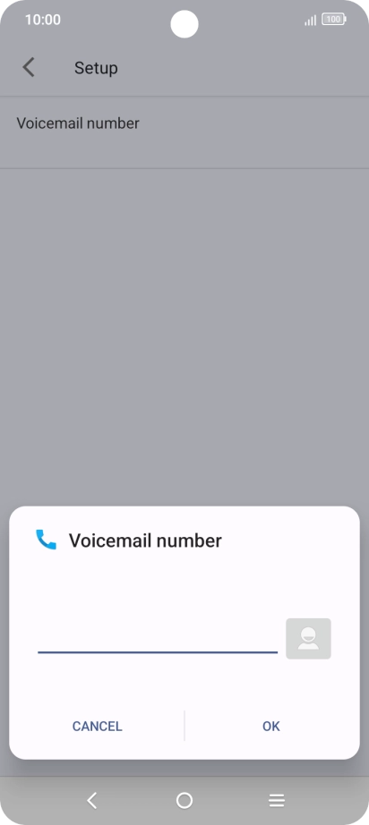 Key in +447953222222 and press OK. Key in +447953222222 and press OK.