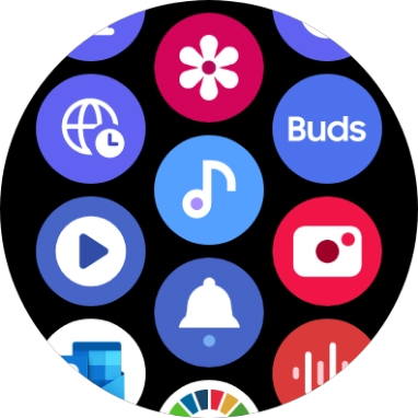 Press the music player icon. Press the music player icon.