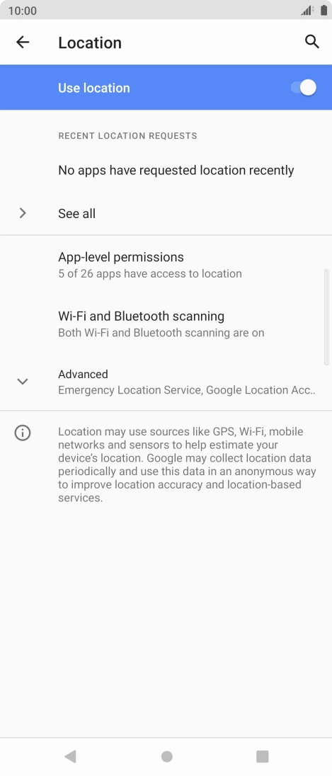 Press App-level permissions. Press App-level permissions.