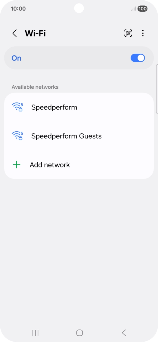 Press the required Wi-Fi network. Press the required Wi-Fi network.