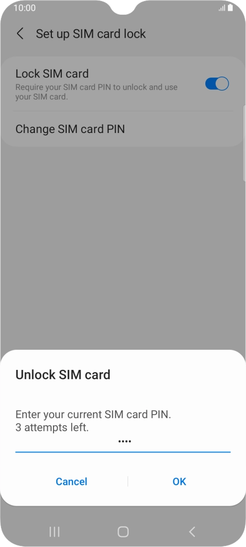 Key in your PIN and press OK. The default PIN is 1111. Key in your PIN and press OK. The default PIN is 1111.