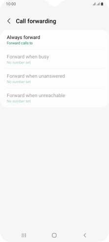Press the required divert type. Press the required divert type.