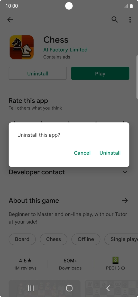 Press Uninstall. Press Uninstall.