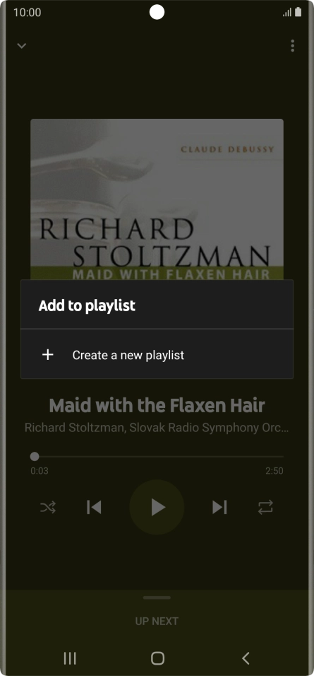 Press Create a new playlist. Press Create a new playlist.