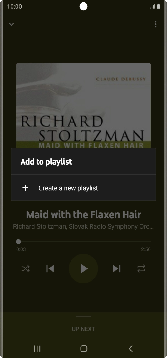 Press Create a new playlist. Press Create a new playlist.