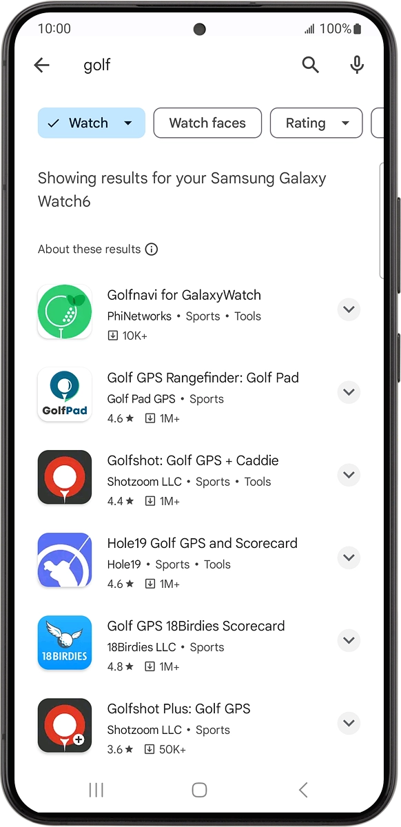 On your phone: Press the required app. On your phone: Press the required app.