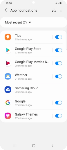 Press the drop down list. Press the drop down list.