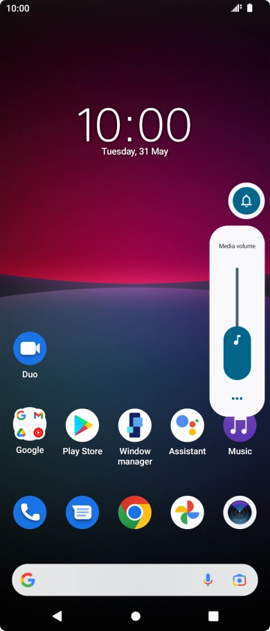 Press the sound mode icon. Press the sound mode icon.