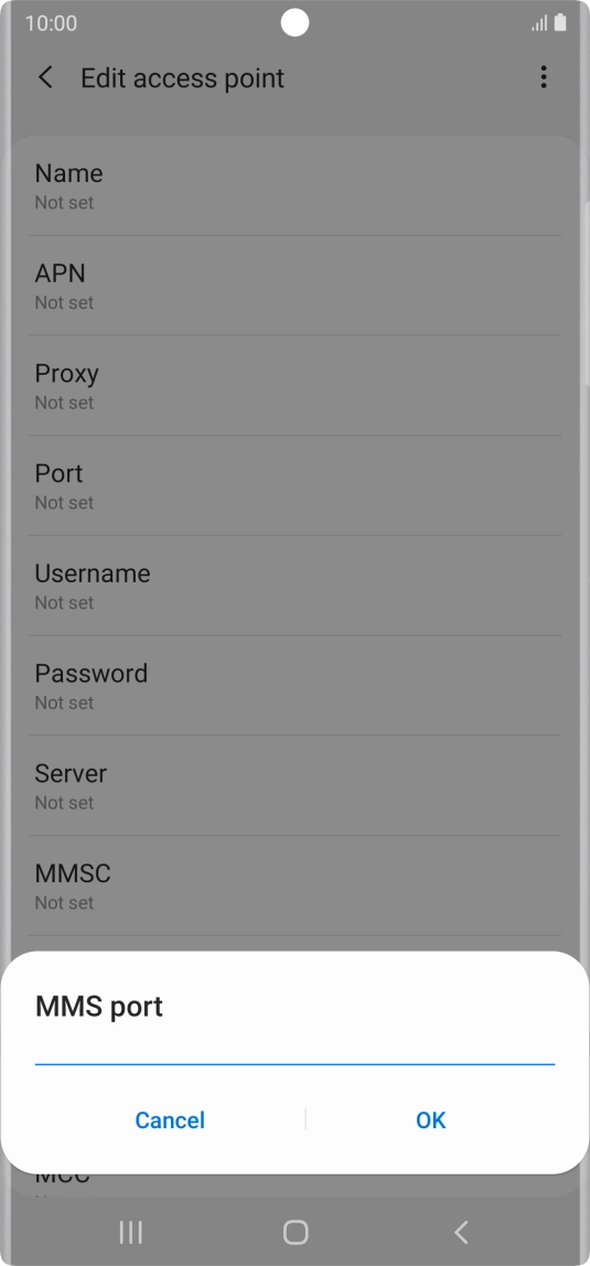Key in 8080 and press OK. Key in 8080 and press OK.