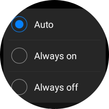 Press the required setting for mobile data usage. Press the required setting for mobile data usage.